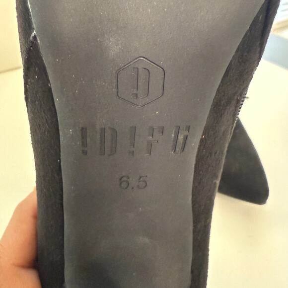 Idifu Dana Pointed Toe Stiletto High Heels Ankle Bootie Sz 6.5 Faux Suede Buckle - Picture 8 of 9